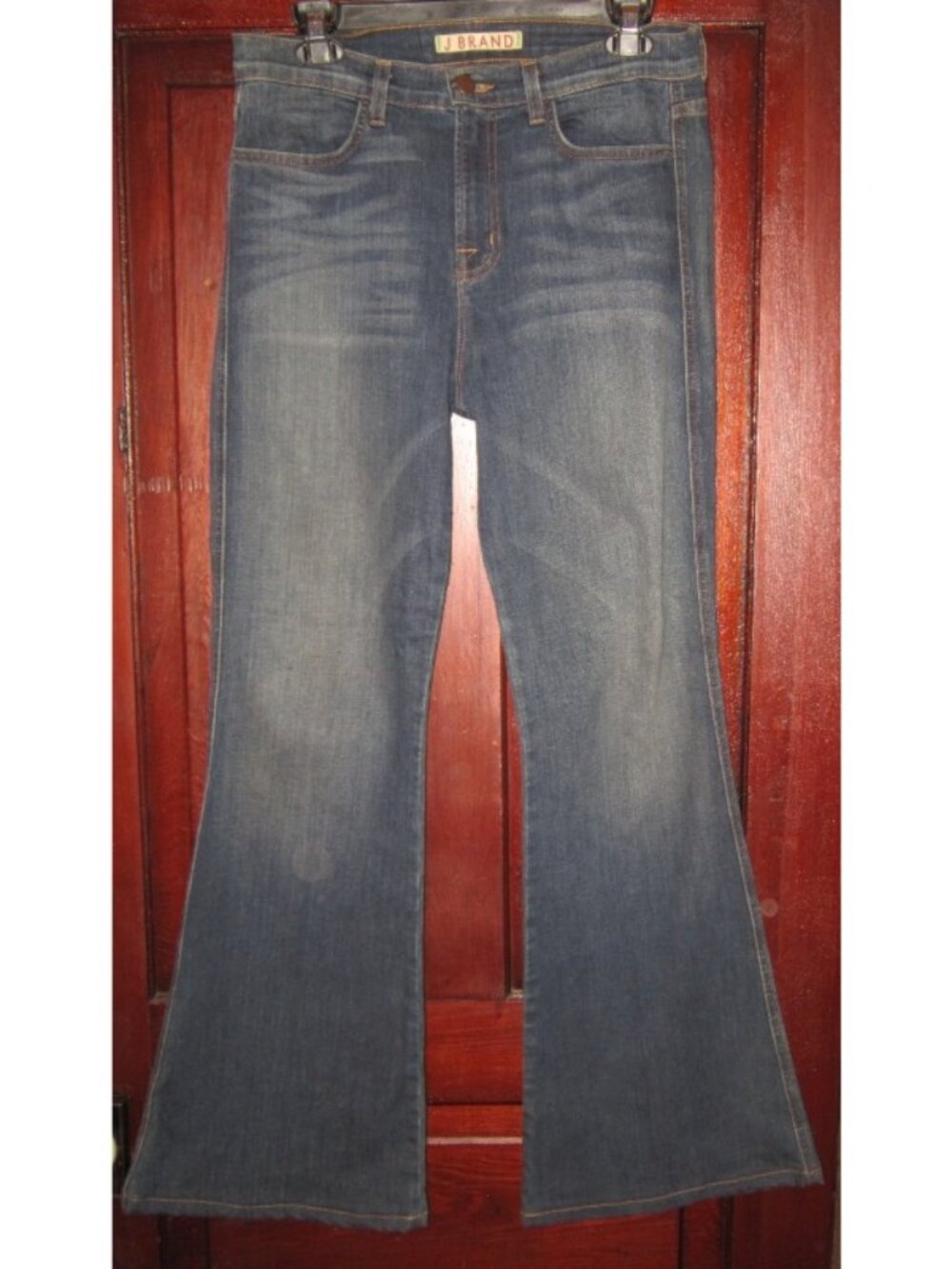 J Brand 29 Kiki Jeans Bell Bottom Fit Flare Blue Denim Stretch High Rise Lotus